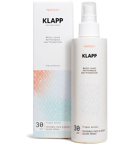Klapp Protect Triple Action Invisible Face & Body Glow Spray SPF 30